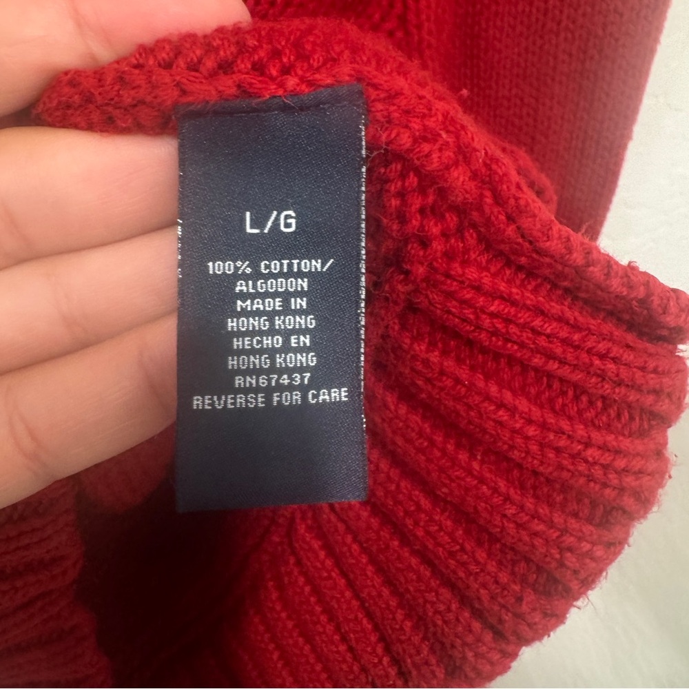 Ralph Lauren American Flag Sweater Youth Large Cotton Knit Americana 4th July - Picture 7 of 10